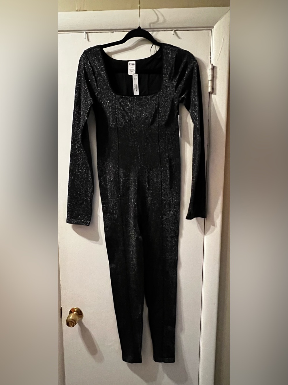 Victoria's Secret PINK Black Sparkle Jumpsuit